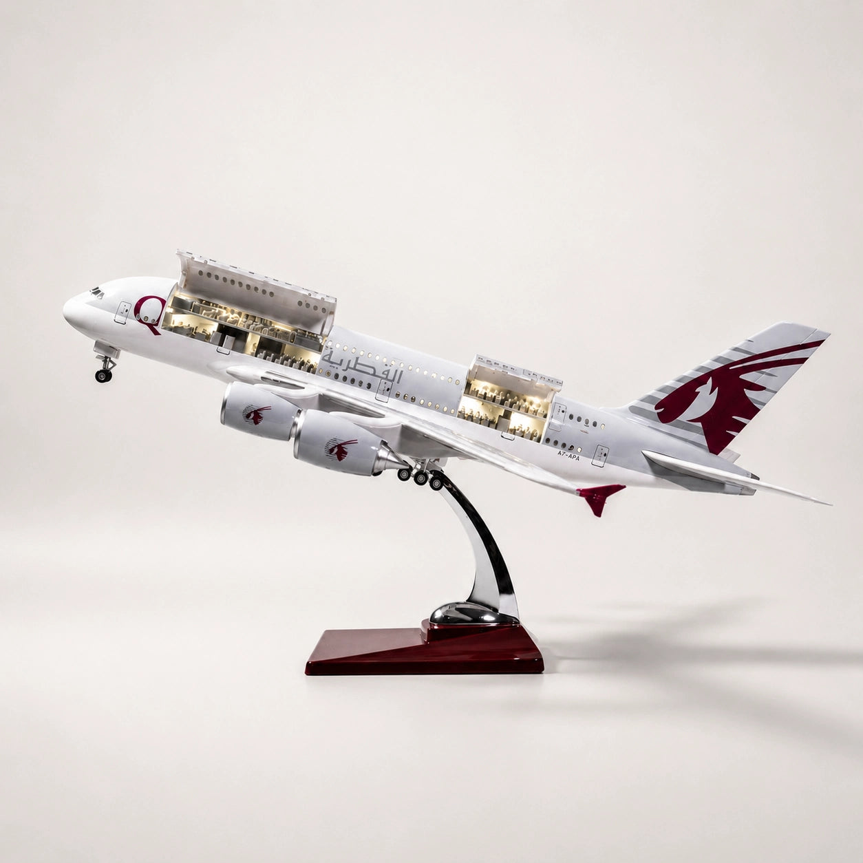 Qatar Airways Airbus A380 1:160 Scale Model