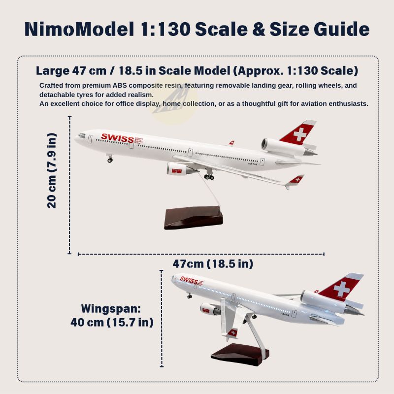 SWISS McDonnell Douglas MD-11 1:130 Scale Model