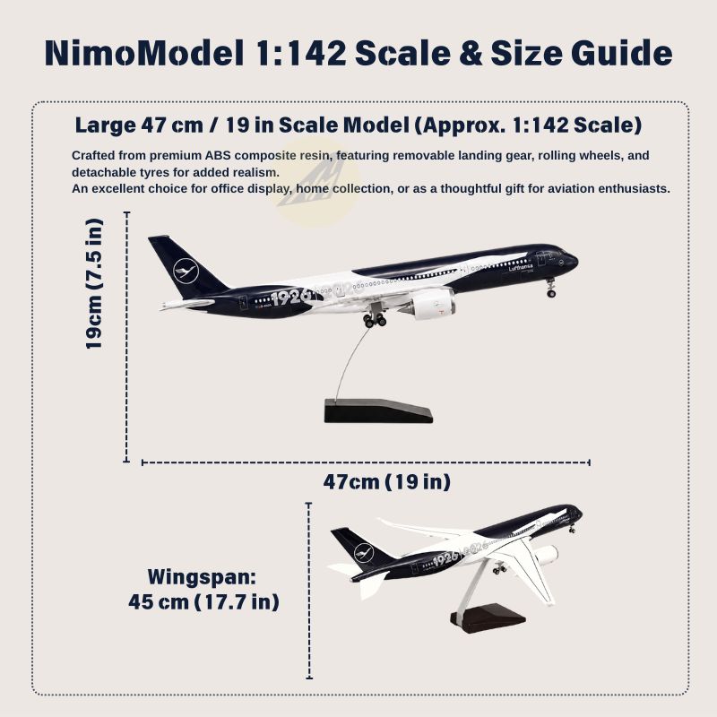 Lufthansa Airbus A350 100 Years Edition 1:142 Scale Model