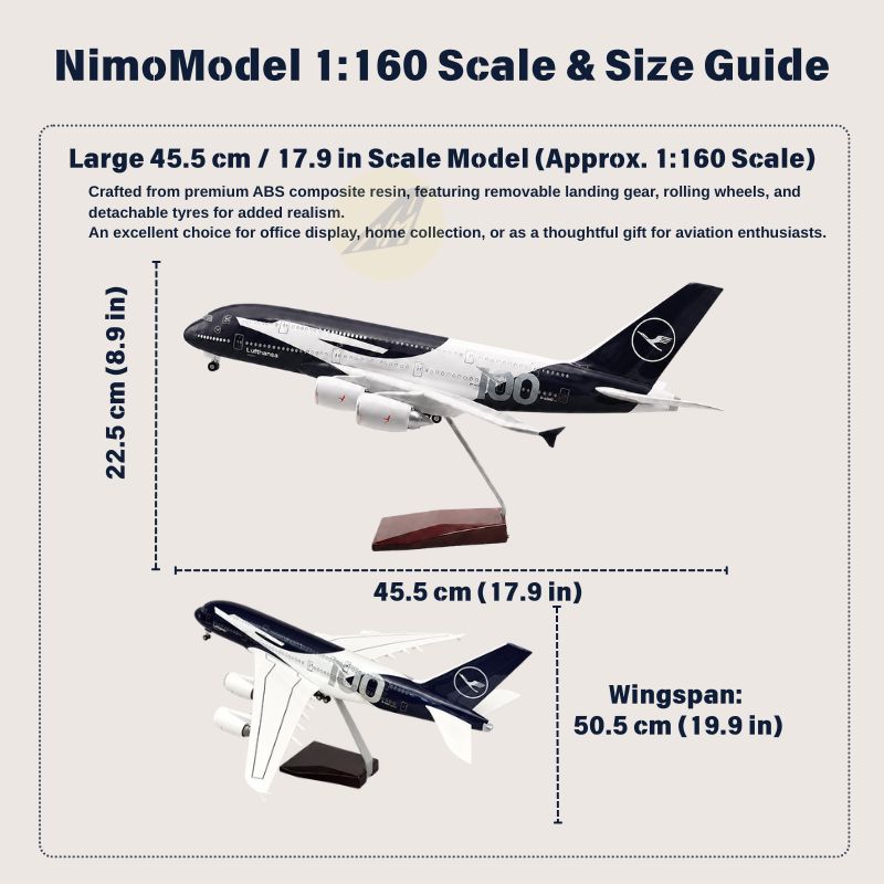 Lufthansa Airbus A380 100 Years Edition 1:160 Scale Model