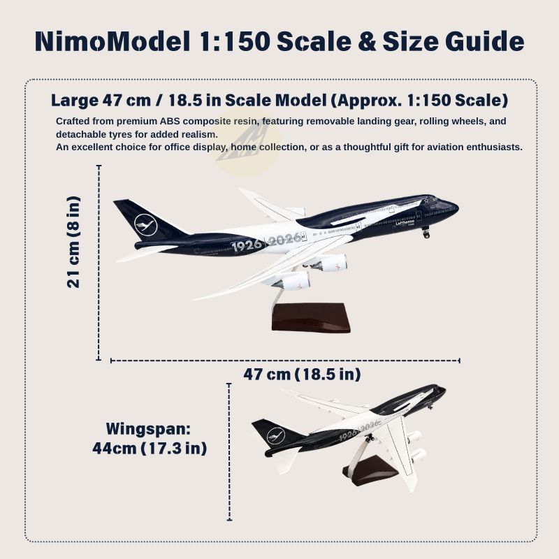 Lufthansa Boeing 747-8 100 Years Edition 1:150 Scale Model