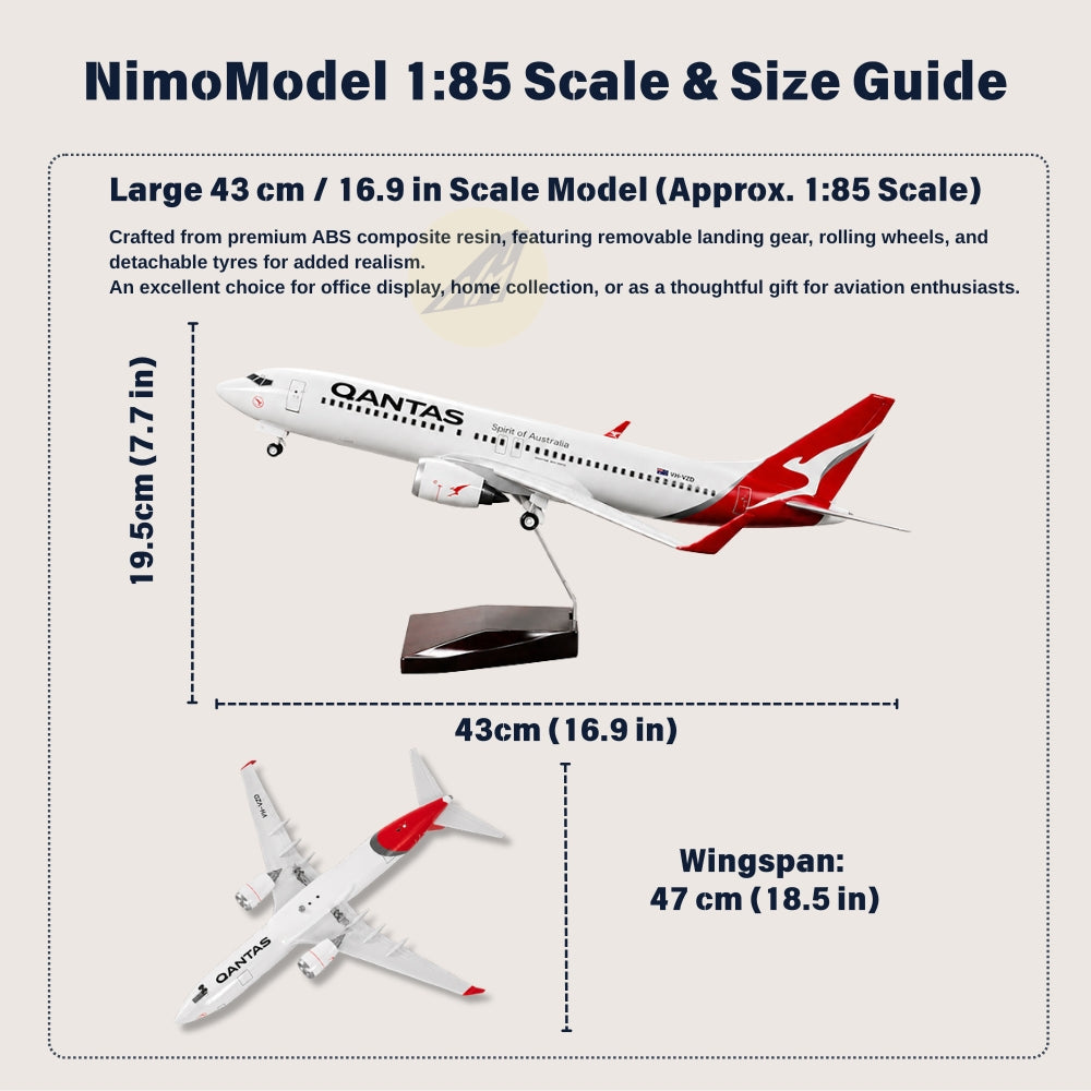 Qantas Boeing 737-800 1:85 Scale Model