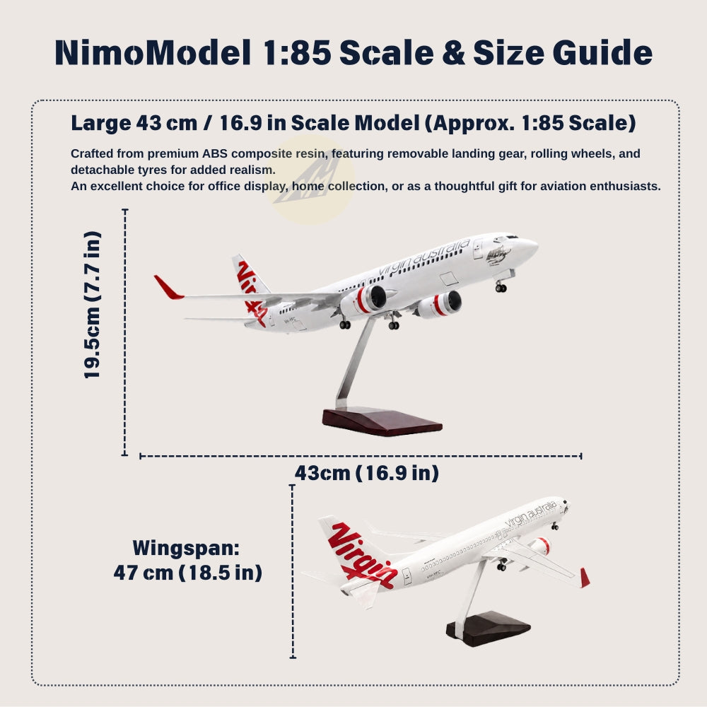 Virgin Australia Boeing 737-800 1:85 Scale Model