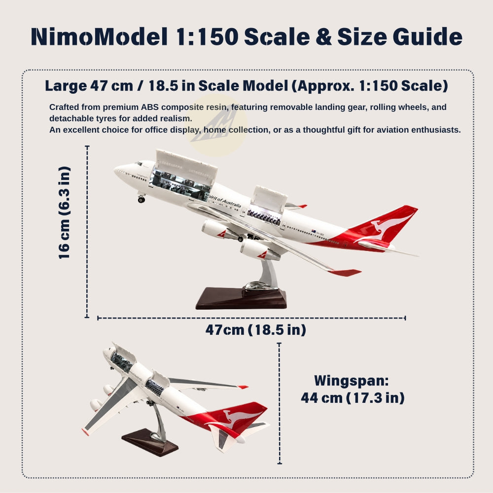 Qantas Boeing 747-400 1:150 Scale Model