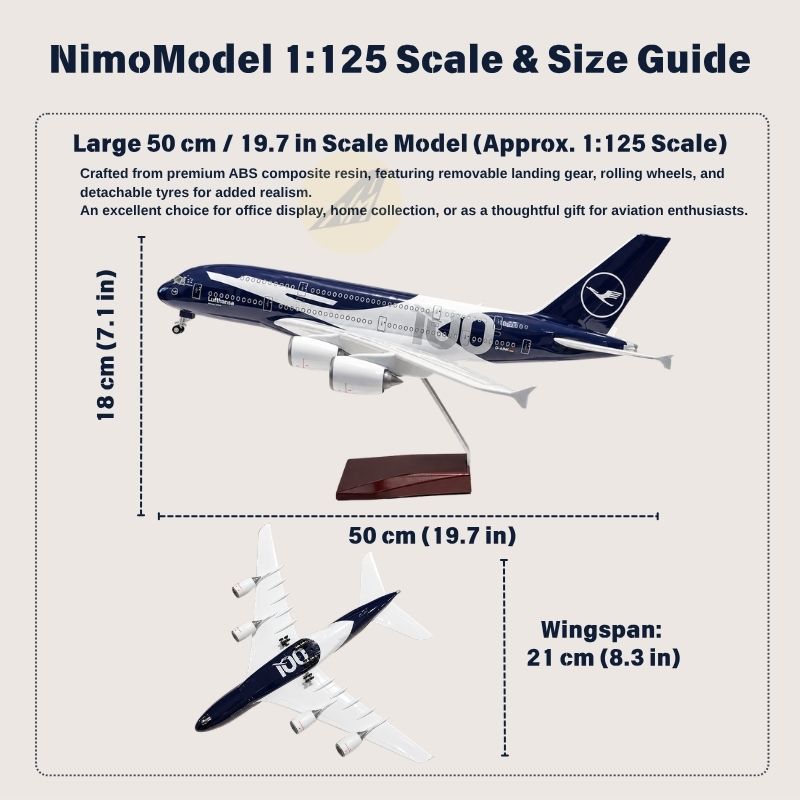 Lufthansa Airbus A380 100 Years Edition 1:160 Scale Model