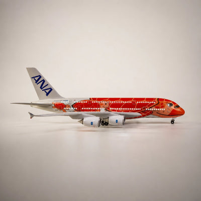 Modellino Airbus A380 “Flying Honu” Ka La ANA in scala 1:160