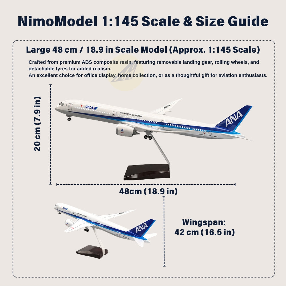 All Nippon Airways Boeing 787-10 1:145 Scale Model