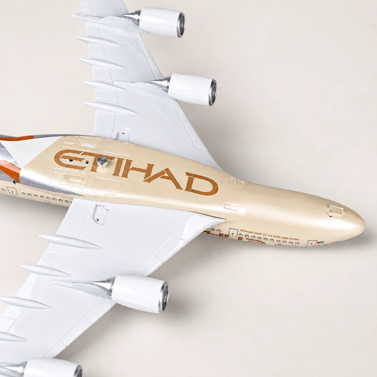 Etihad Airways Airbus A380 modell i skala 1:160