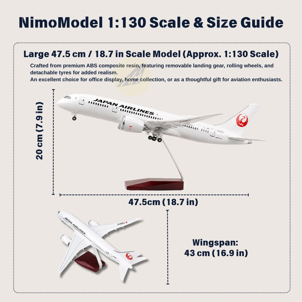 Japan Airlines Boeing 787 1:130 Scale Model