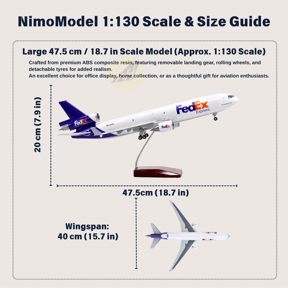 FedEx McDonnell Douglas MD-11 1:130 Scale Model