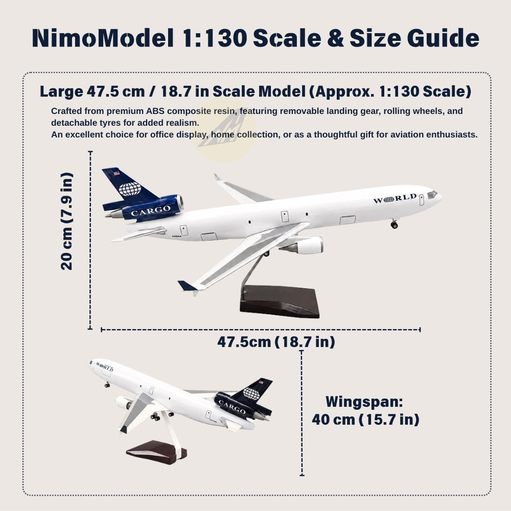 World Airways McDonnell Douglas MD-11 1:130 Scale Model