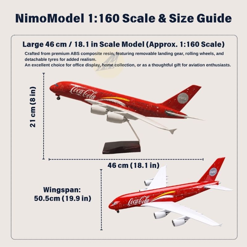 Airbus A380 Coca-Cola Edition 1:160 Scale Model