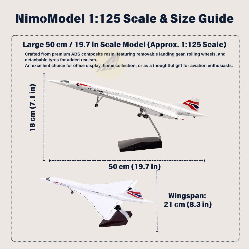 British Airways Concorde 1:125 Scale Model