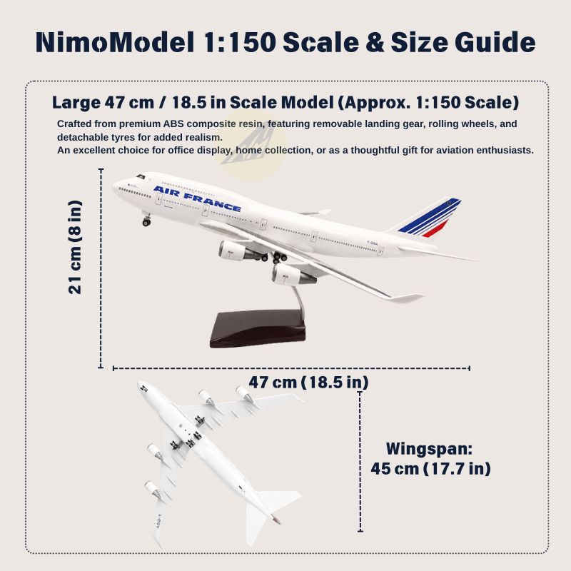 Air France Boeing 747 1:150 Scale Model