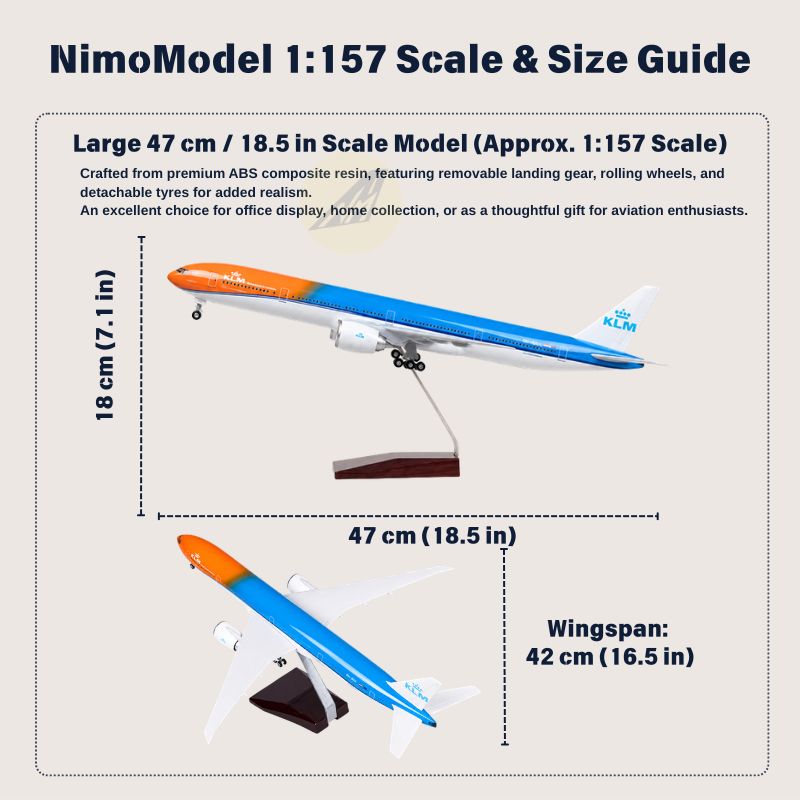 KLM Boeing 777-300ER Orange Pride Edition 1:157 Scale Model