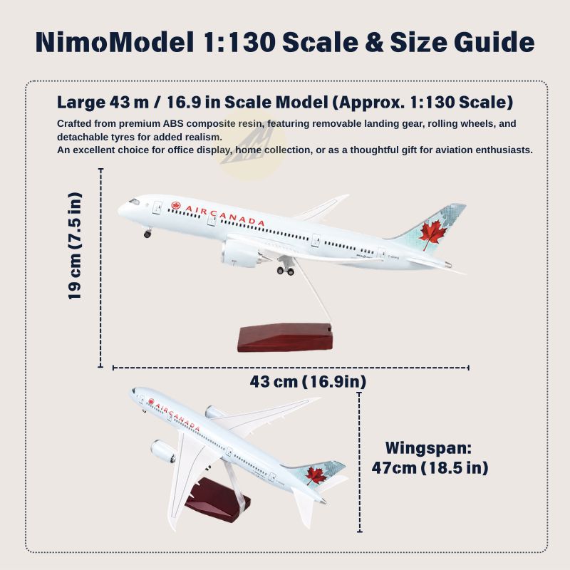 Air Canada Boeing 787 1:130 Scale Model