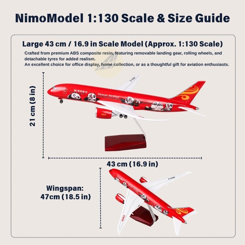 Hainan Airlines Boeing 787 Kung Fu Panda Edition 1:130 Scale Model