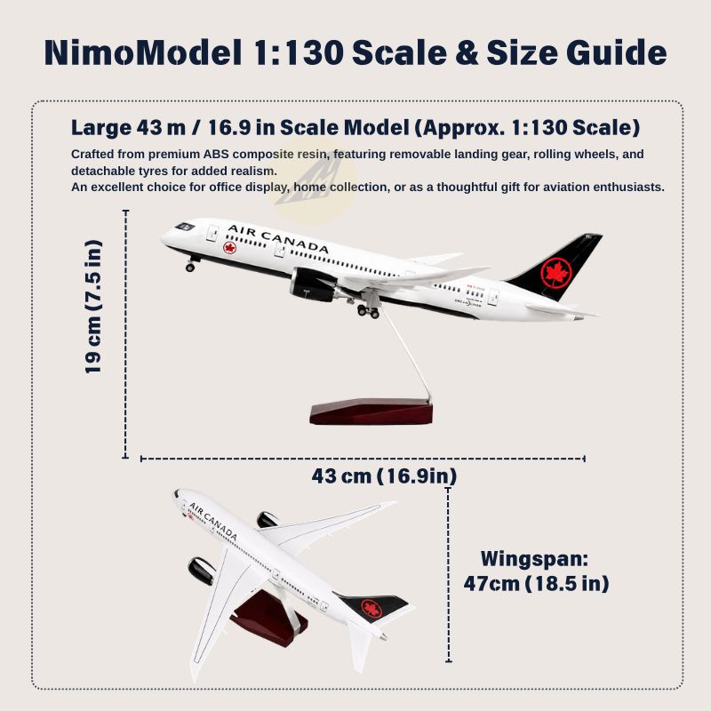 Air Canada Boeing 787 1:130 Scale Model