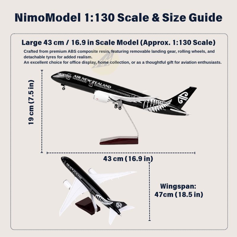 Air New Zealand Boeing 787 1:130 Scale Model