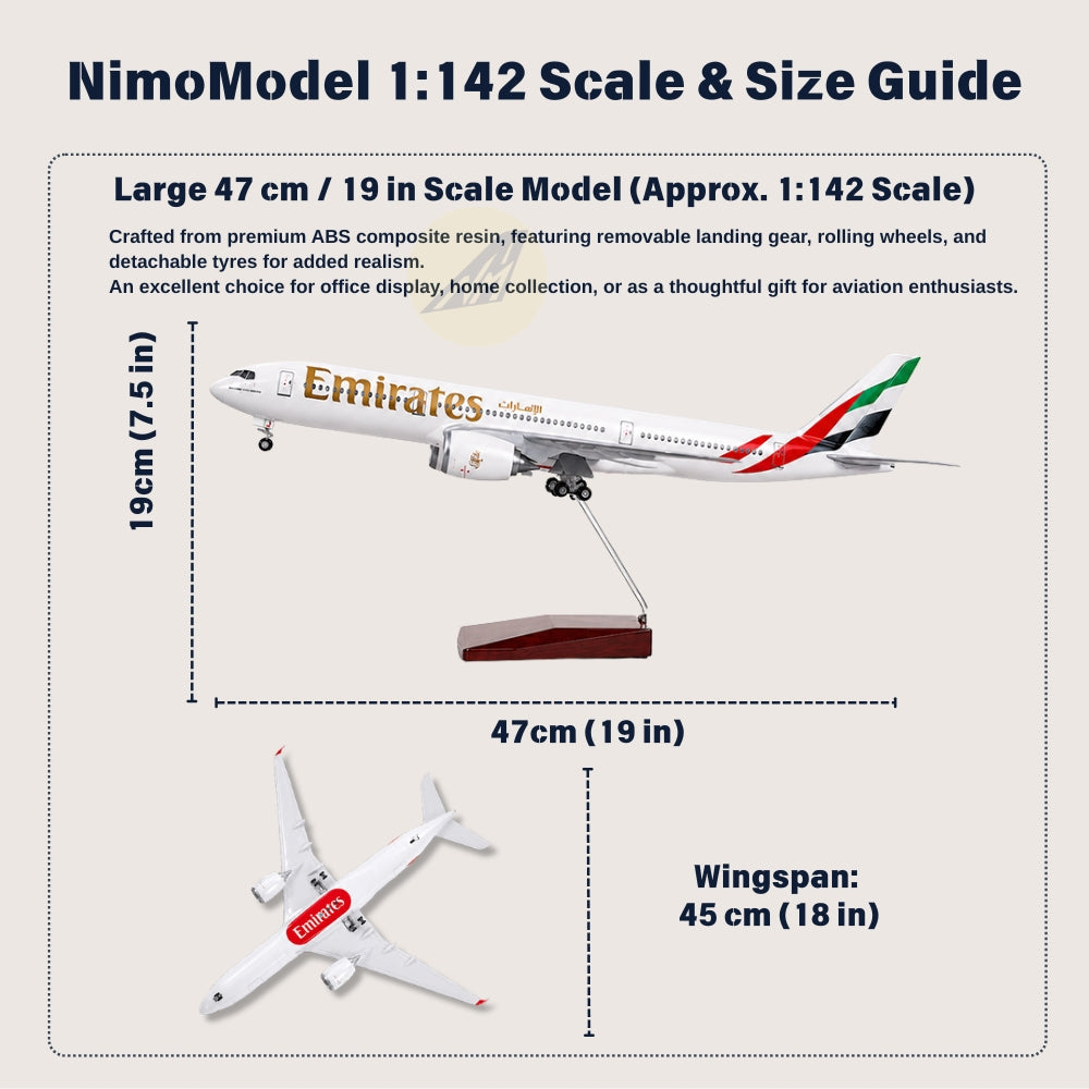 Emirates Airbus A350-1000 1:142 Scale Model