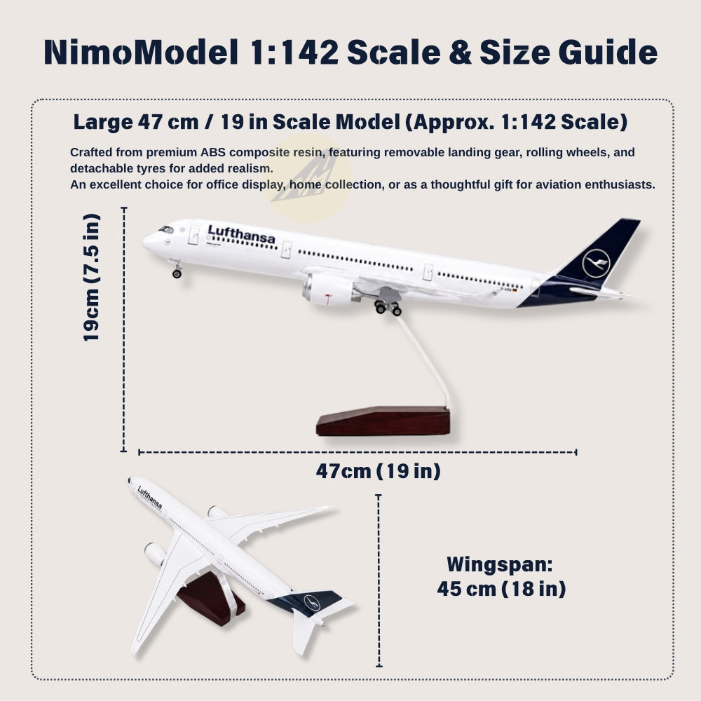 Lufthansa Airbus A350 1:142 Scale Model