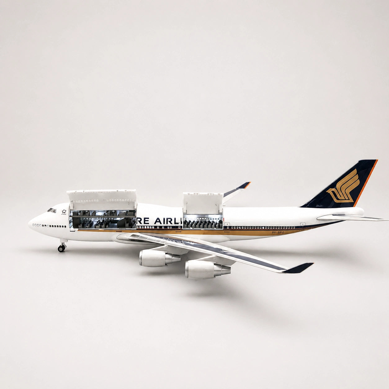 Schaalmodel Singapore Airlines Boeing 747 – klassieke kleurstelling 1:150