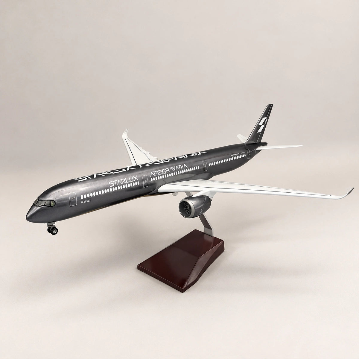 مجسم إيرباص A350-1000 ستارلوكس إيرلاينز – الطلاء الفضي – بمقياس 1:157
