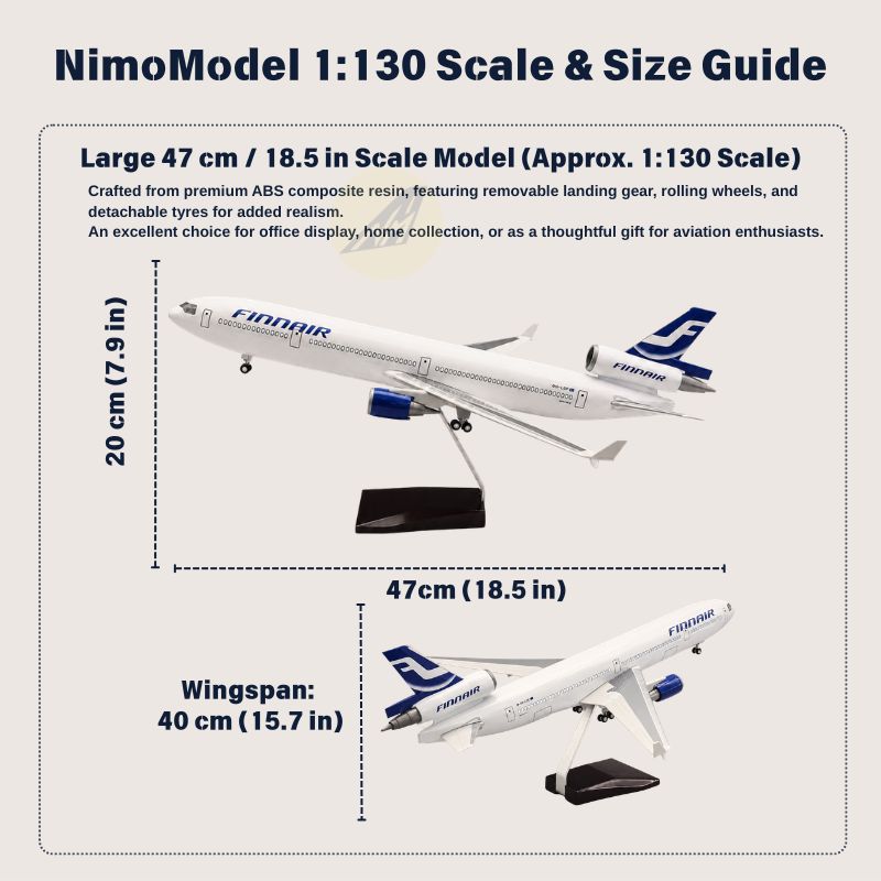 Finnair McDonnell Douglas MD-11 1:130 Scale Model