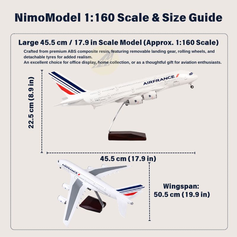 Air France Airbus A380 1:160 Scale Model