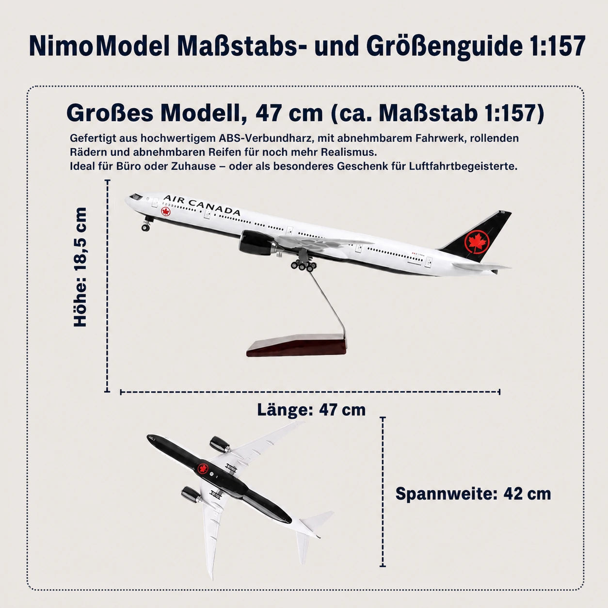 Air Canada Boeing 777-300ER – Modell im Maßstab 1:157