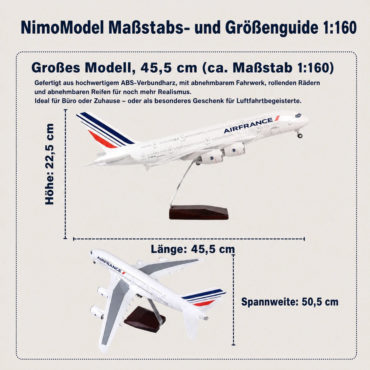 Air France Airbus A380 – Modell im Maßstab 1:160
