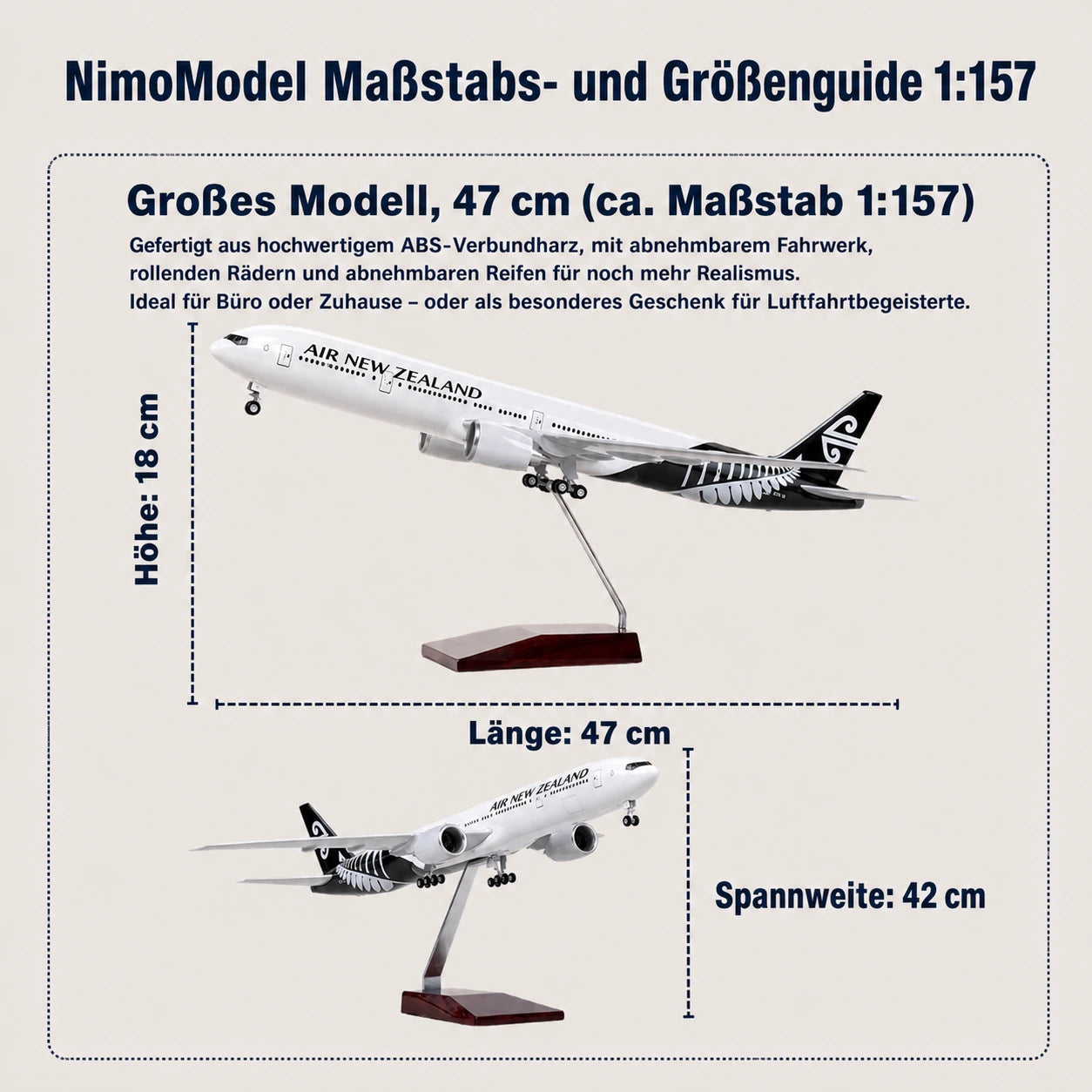 Air New Zealand Boeing 777-300ER – Modell im Maßstab 1:157