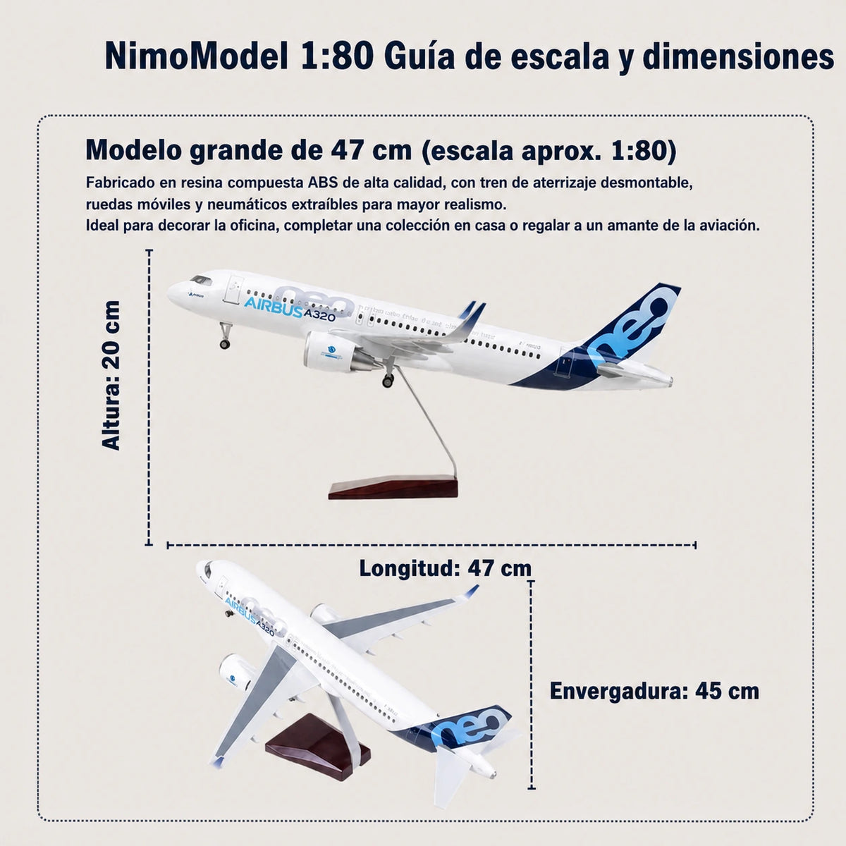 Maqueta Prototipo del Airbus A320neo a escala 1:80