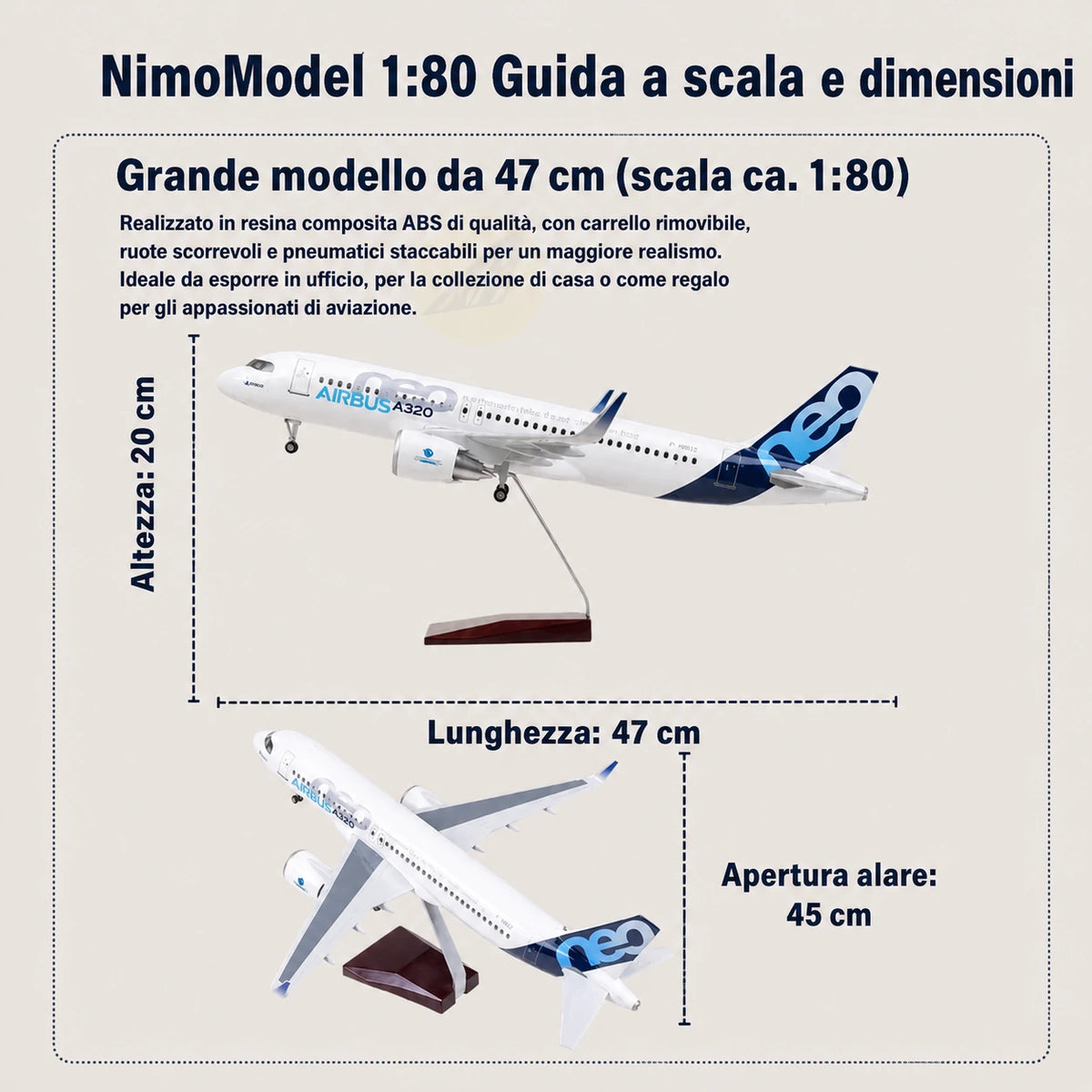 Modellino Prototipo Airbus A320neo in scala 1:80