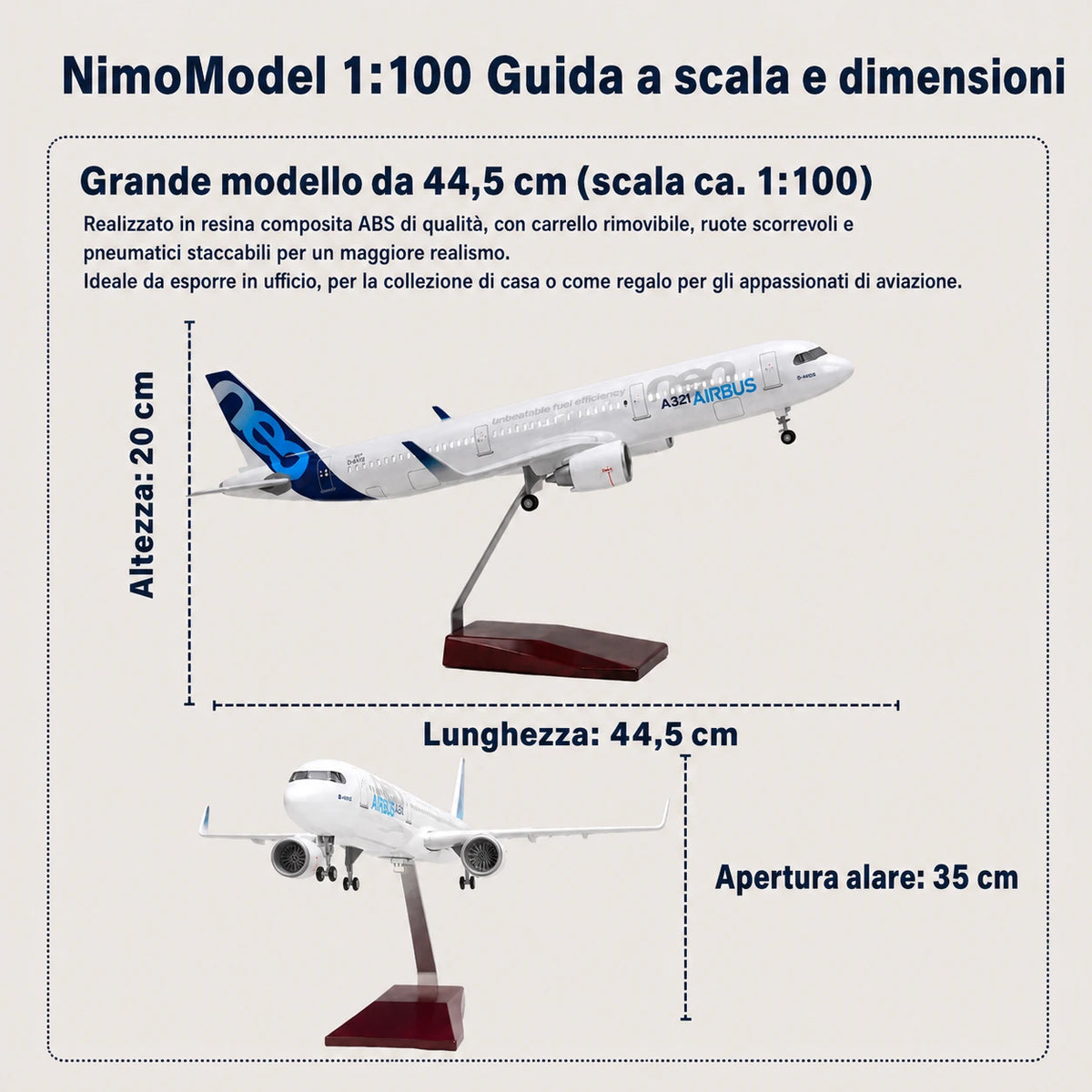 Modellino Prototipo Airbus A321neo in scala 1:100
