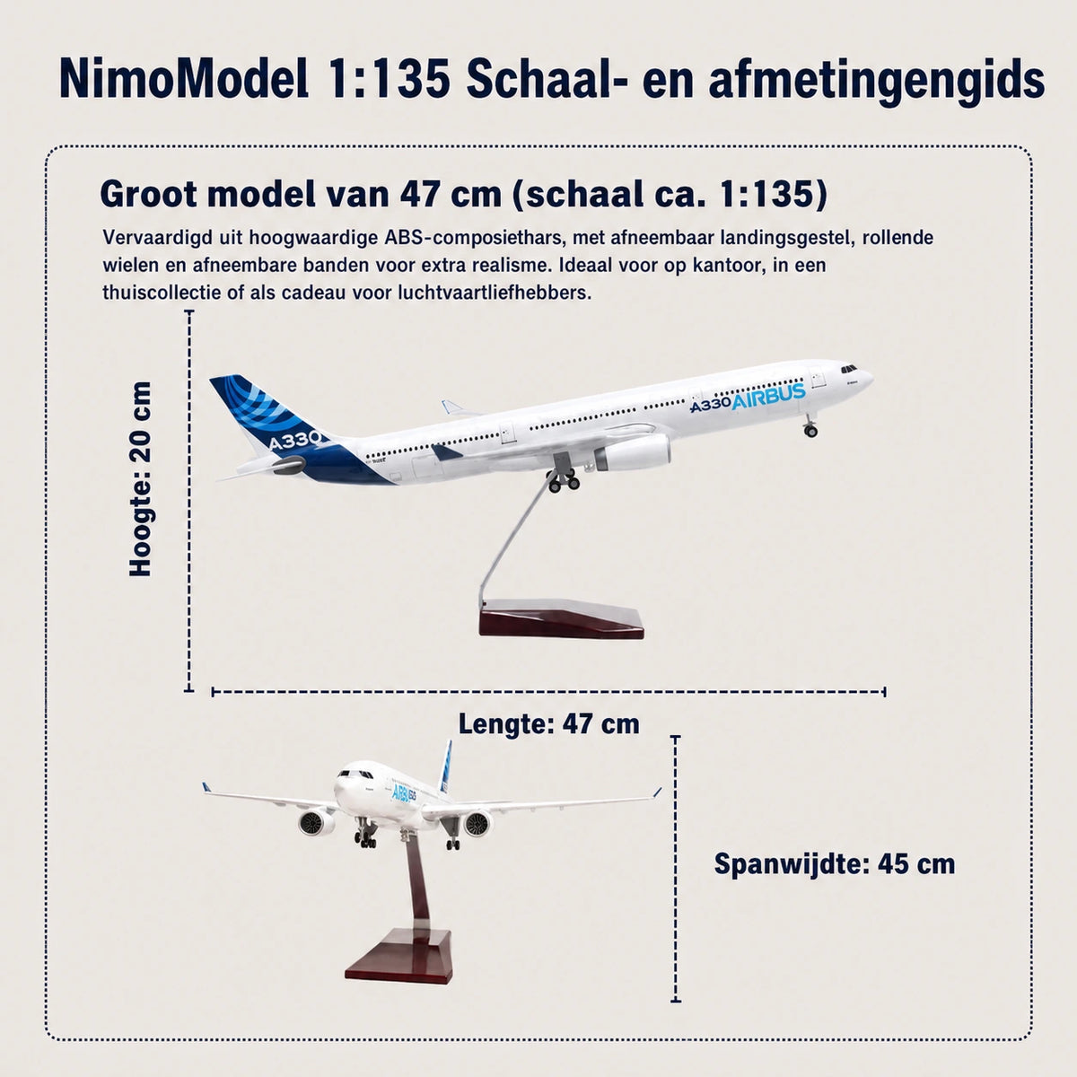 Schaalmodel Prototype Airbus A330 1:135