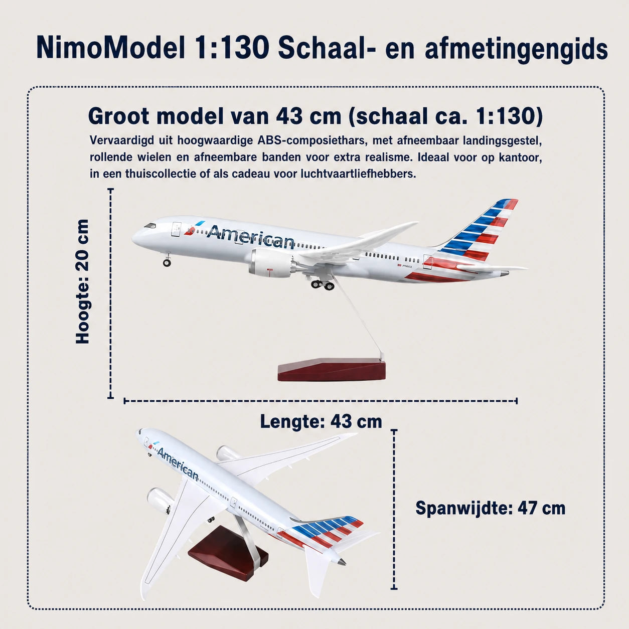 Schaalmodel American Airlines Boeing 787 Dreamliner 1:130