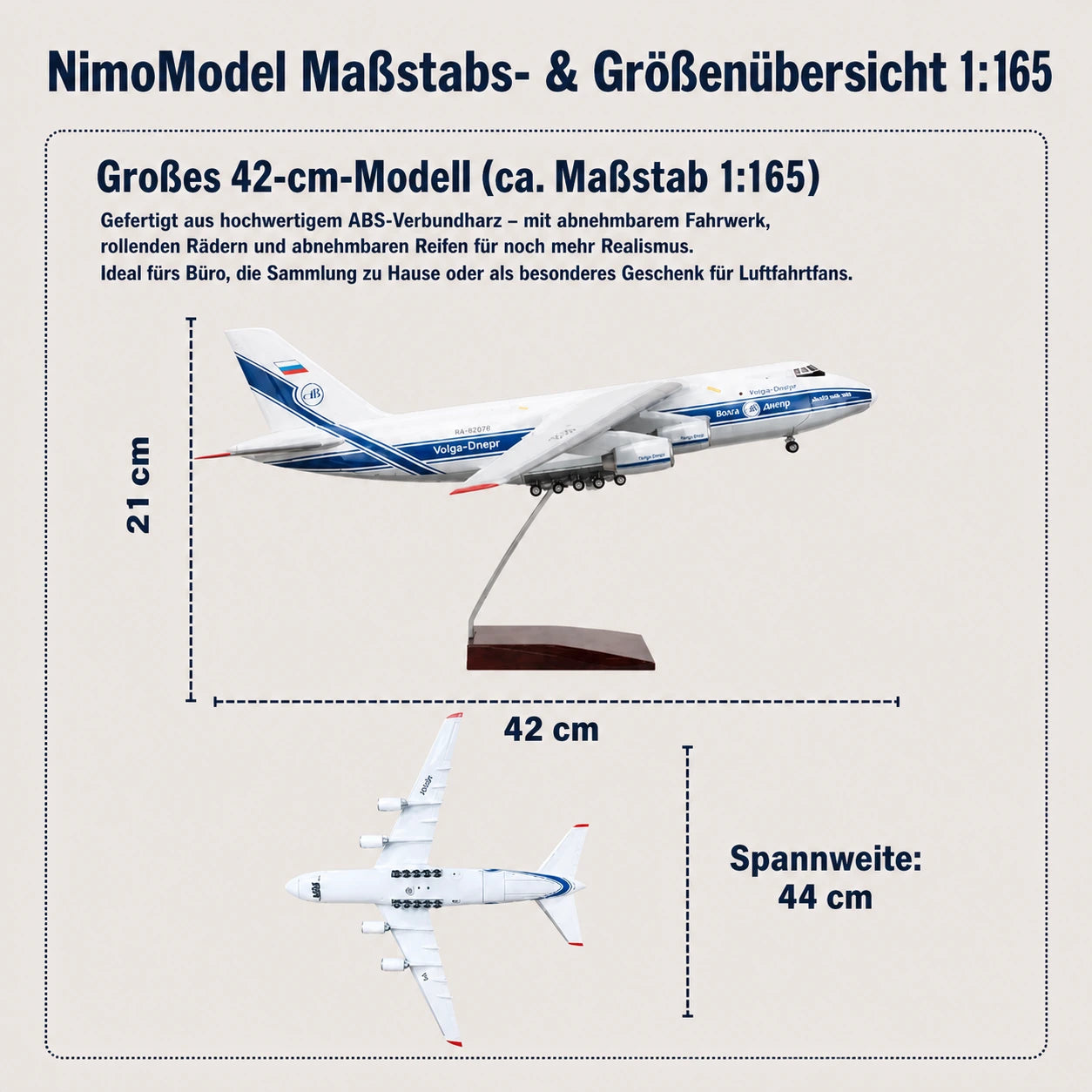 Antonow An-124 Ruslan – Modell im Maßstab 1:165