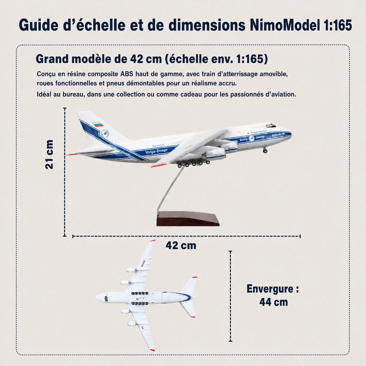 Maquette Antonov An-124 Ruslan à l’échelle 1:165