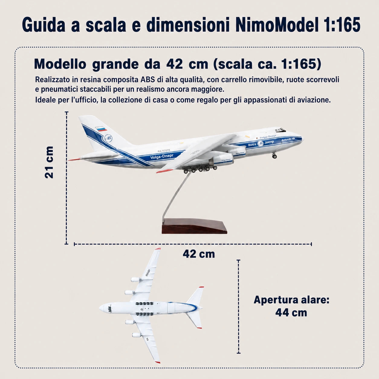 Modellino Antonov An-124 Ruslan in scala 1:165