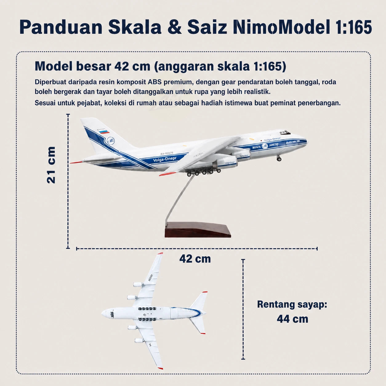 Model Antonov An-124 Ruslan Skala 1:165