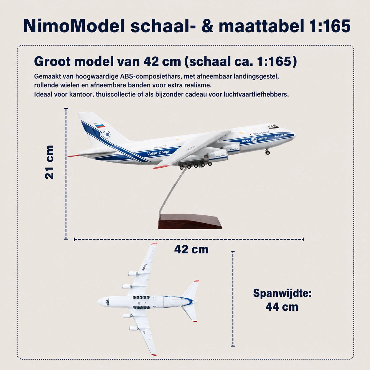 Schaalmodel Antonov An-124 Ruslan 1:165