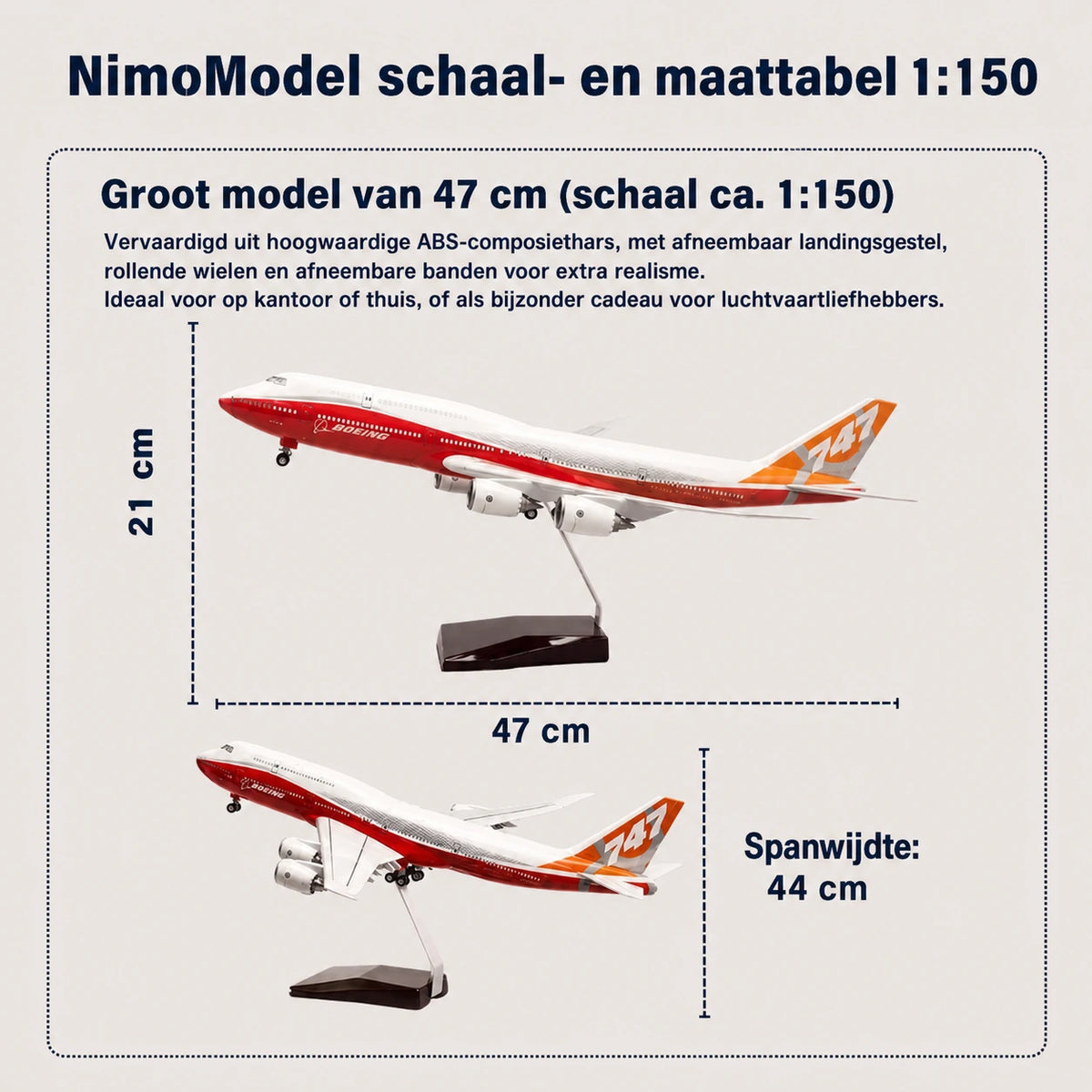 Schaalmodel Prototype Boeing 747-8 Intercontinental 1:150