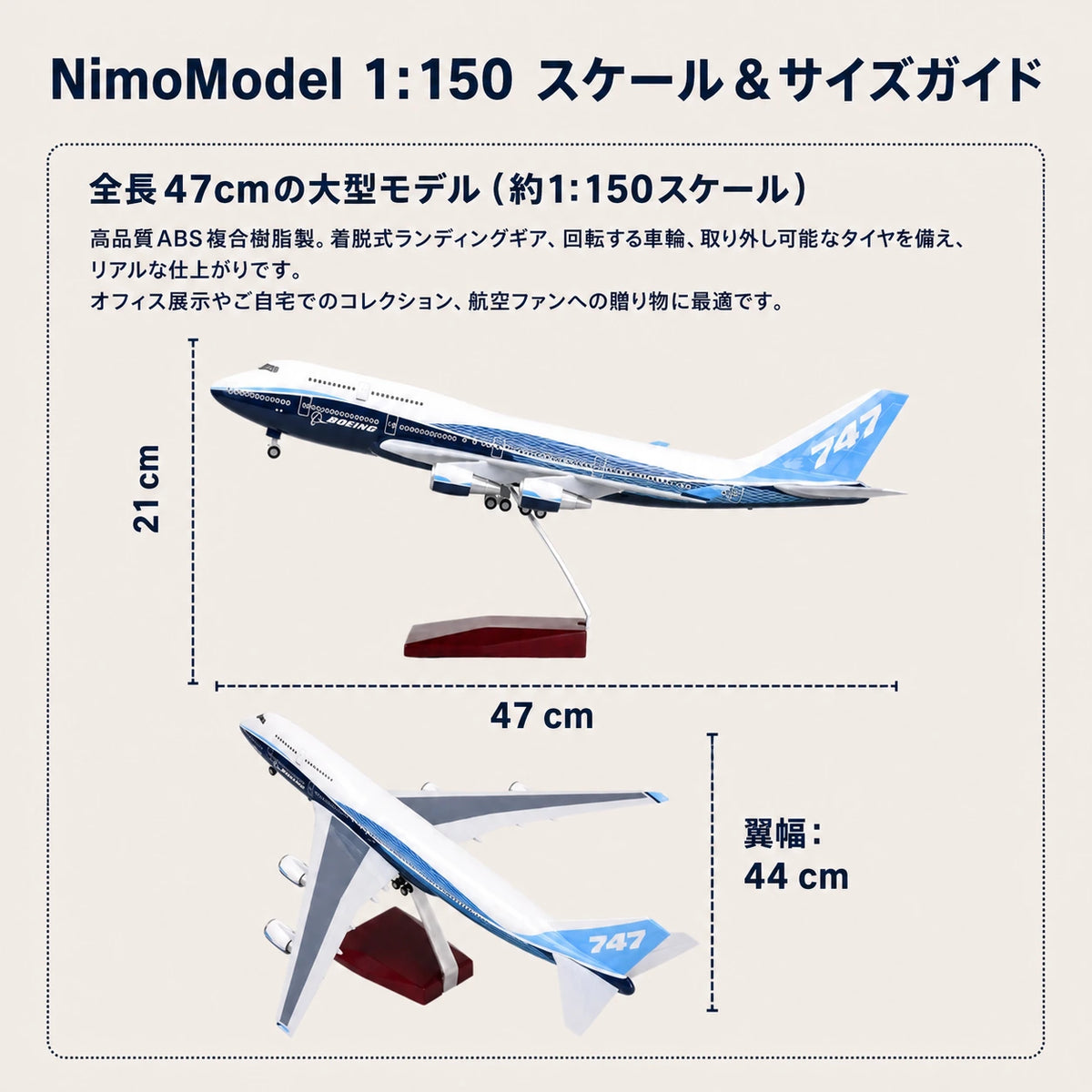 Boeing 747 試作機 1:150スケールモデル