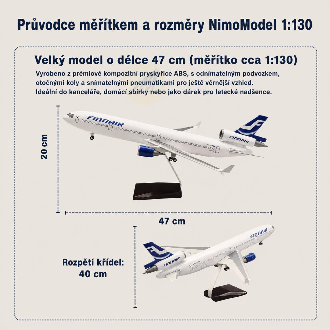 Model FedEx McDonnell Douglas MD-11 v měřítku 1:130