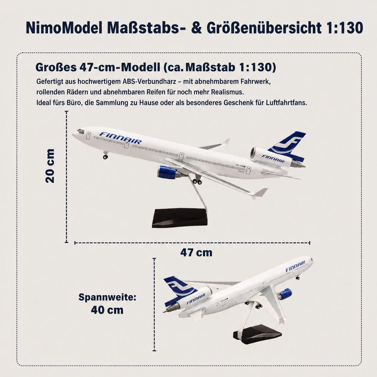 FedEx McDonnell Douglas MD-11 Modell im Maßstab 1:130