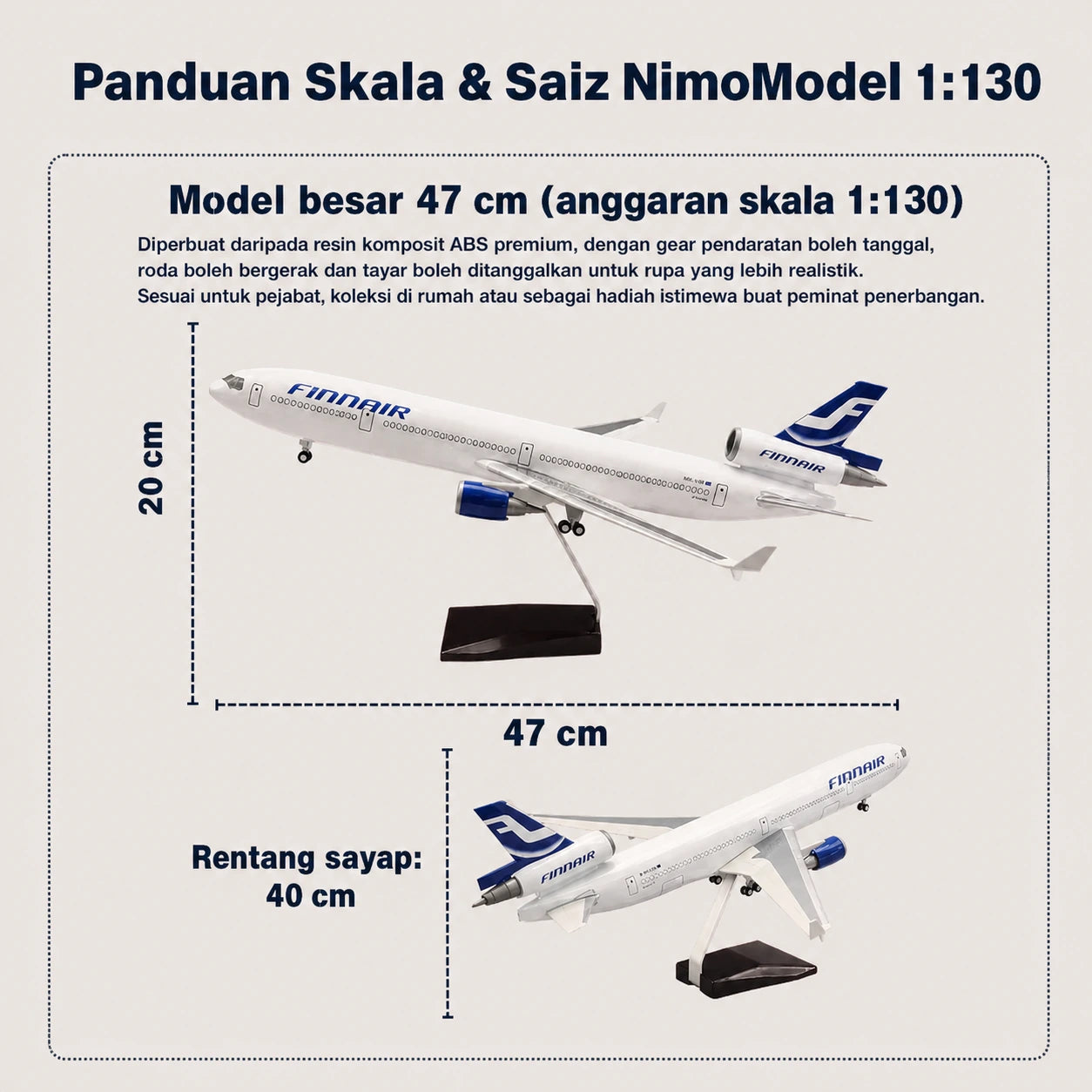 Model FedEx McDonnell Douglas MD-11 Skala 1:130