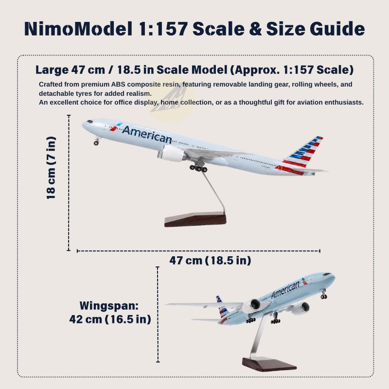 American Airlines Boeing 777 1:157 Scale Model