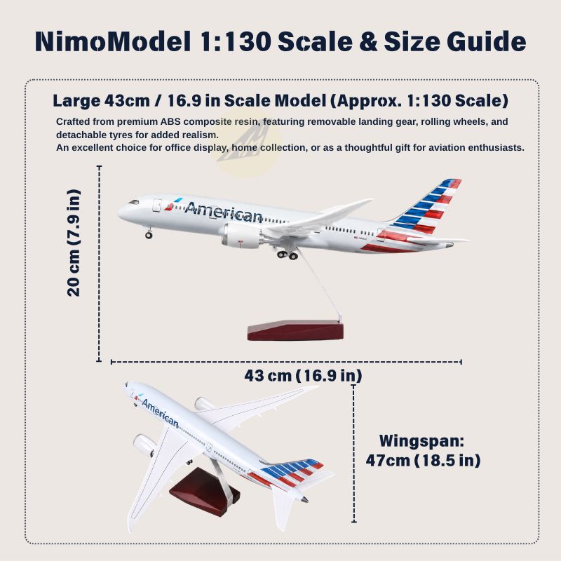 American Airlines Boeing 787 Dreamliner 1:130 Scale Model
