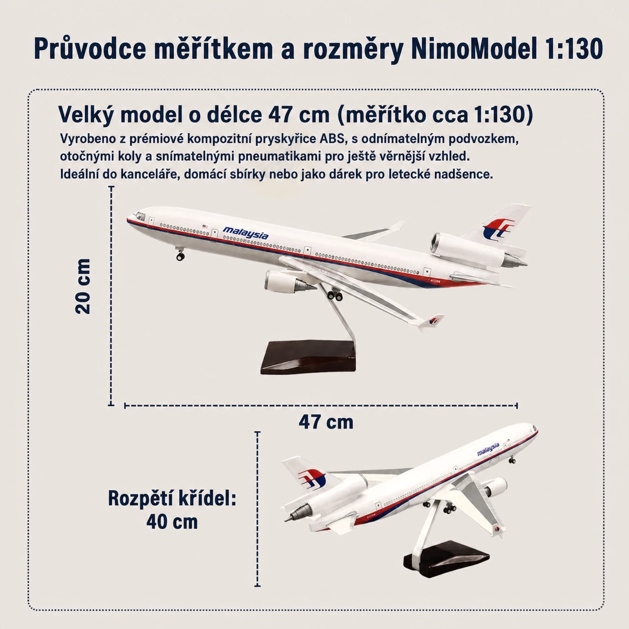 Model FedEx McDonnell Douglas MD-11 v měřítku 1:130
